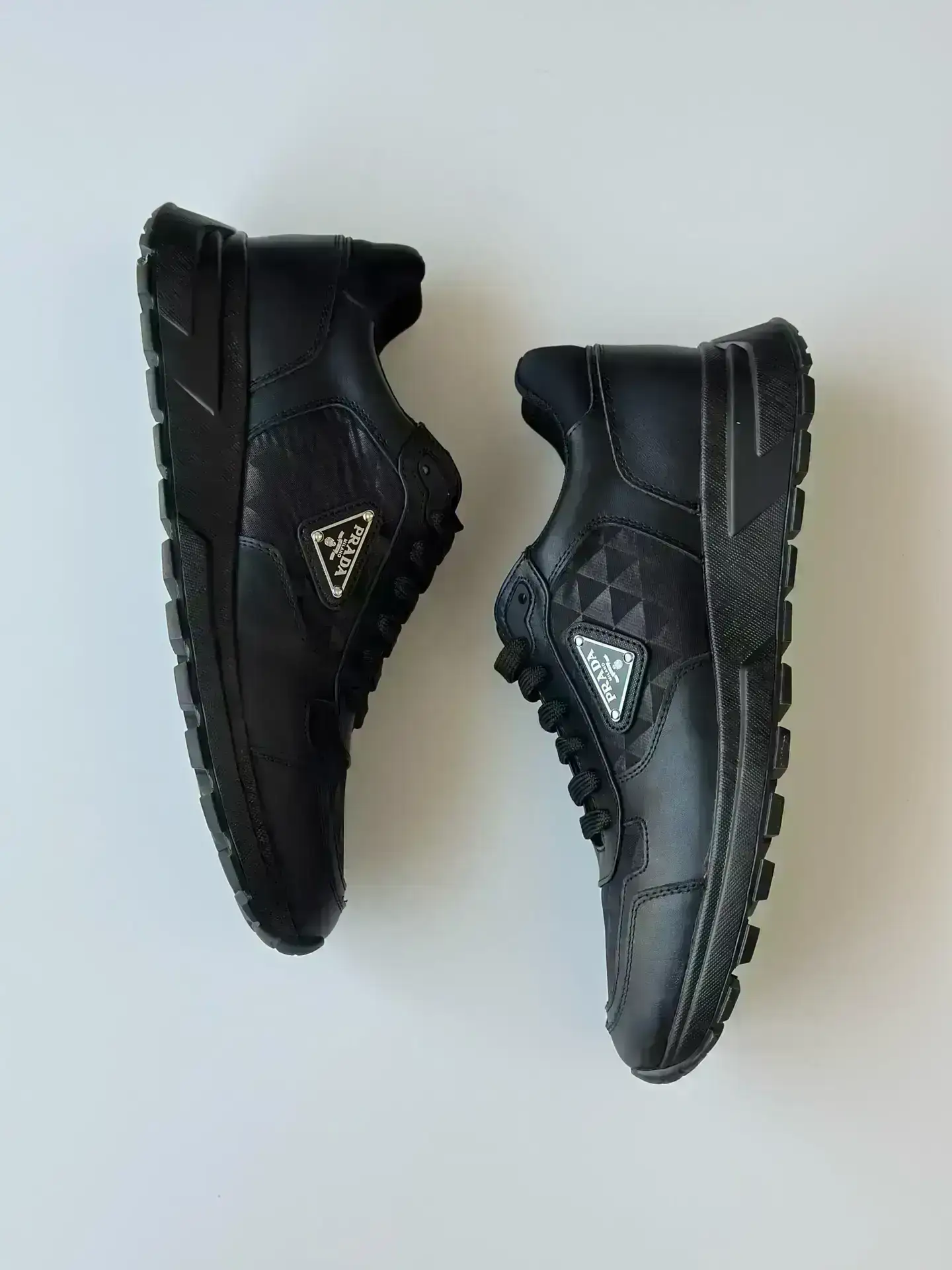 Prada Prax Black Leather Sneakers Prada Prax Black Leather Sneakers