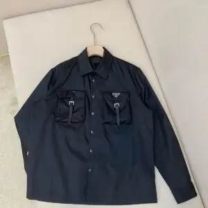 PRADA Navy Nylon Jacket Shirt