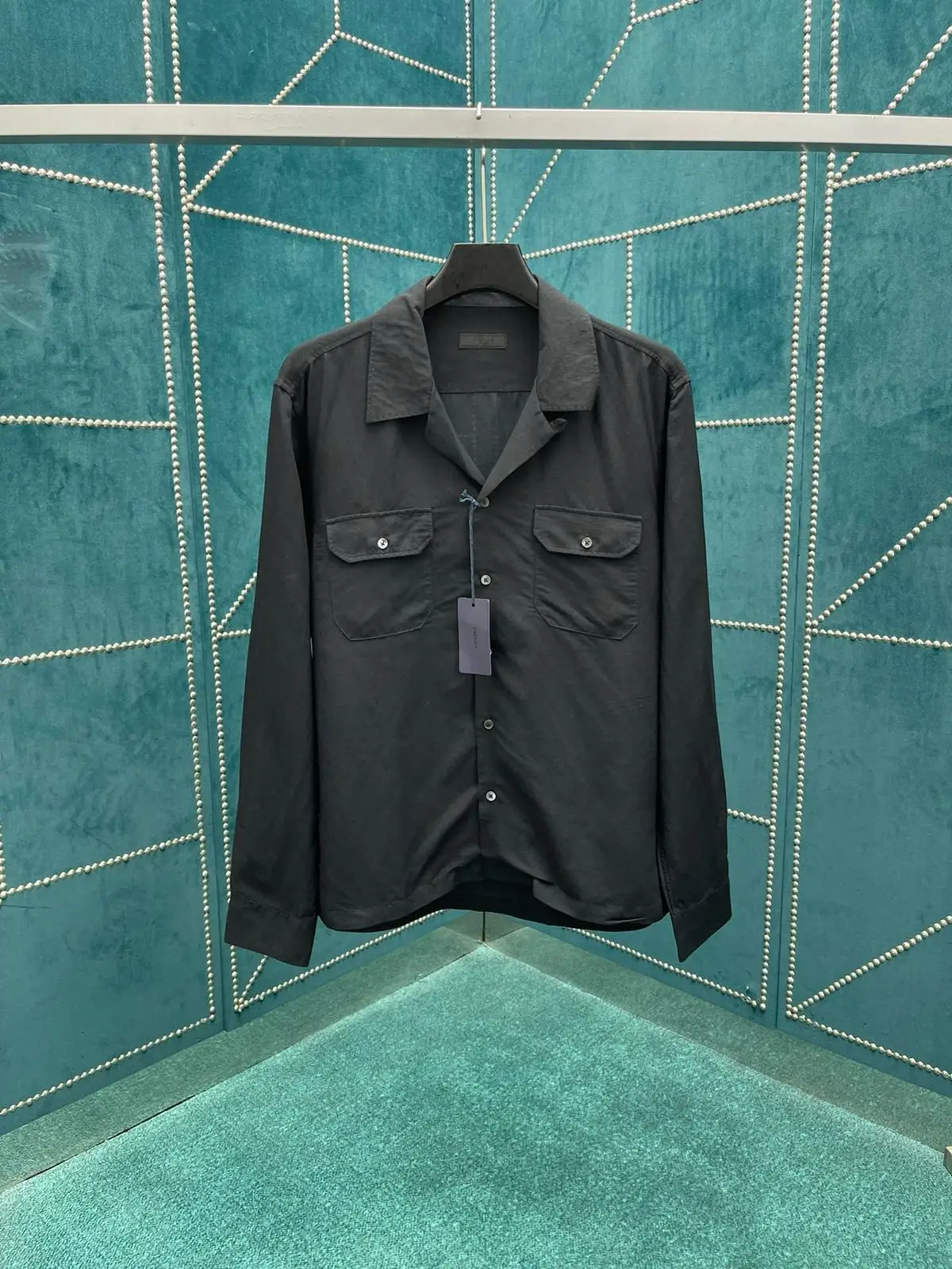 PRADA Lapel Collar Linen Shirt PRADA Lapel Collar Linen Shirt