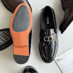 DIOR Patent Leather Platform Loafers