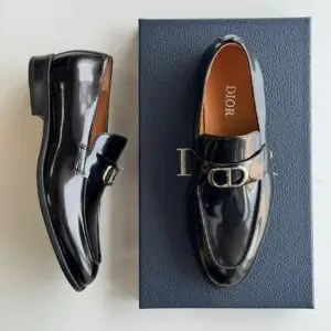 DIOR Black Shiny Calfskin Loafer