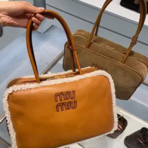 MIU MIU Tartan Check Top Handle Bag