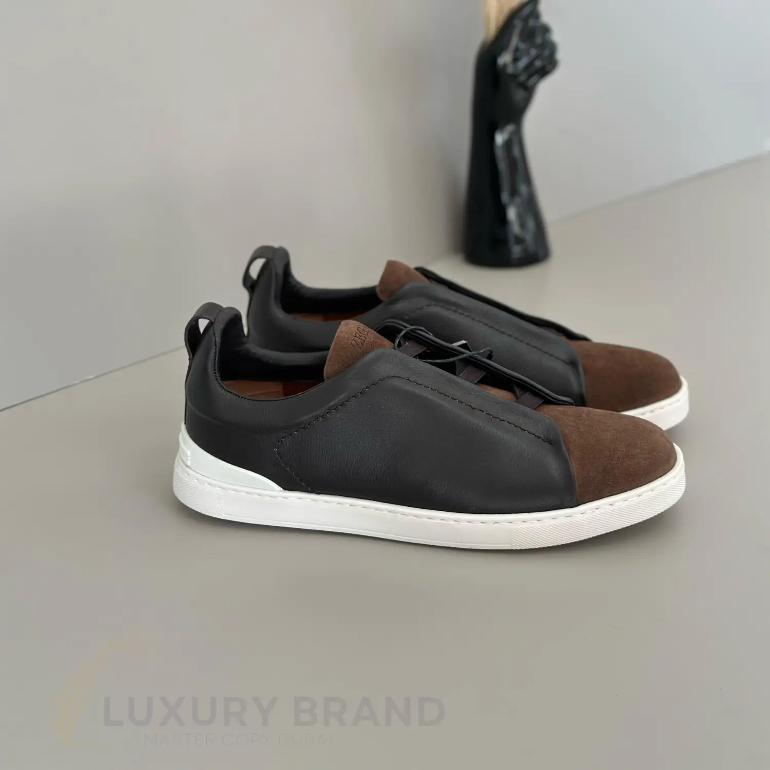 ZEGNA Triple Stitch Leather Sneakers ZEGNA Triple Stitch Leather Sneakers