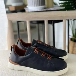 ZEGNA Leather Breathable Sneakers