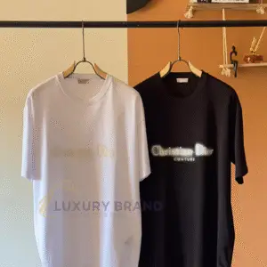 DIOR Couture Cotton T-Shirt with CD Embroidery