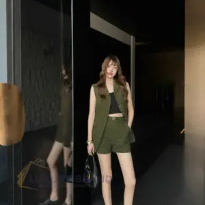 GUCCI Asymmetrical Blazer & Wide-Leg Shorts Set