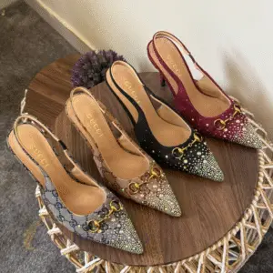 GUCCI Horsebit Leather Slingback Pump