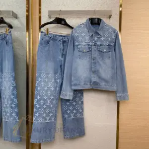 Louis Vuitton Embroidered Logo Jeans