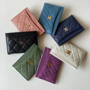 Chanel New CC Pale Caviar Card Holder