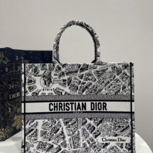 CHRISTIAN DIOR Tote White and Black