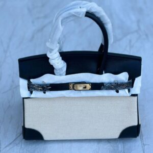 Design Chocolate/Natural Clemence/Toile Birkin 30 - Dubai Fashion LUX