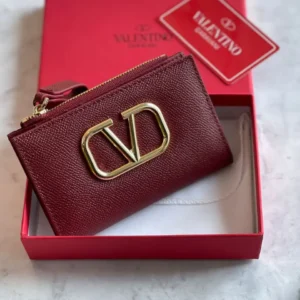 Design Grained Calfskin Coin Case Card Holder - Dubai Fashion LUX