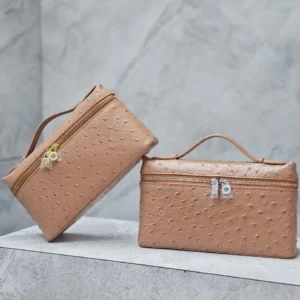 Design L19 Ostrich Crossbody Bag With Extra Pocket - Dubai Fashion LUX