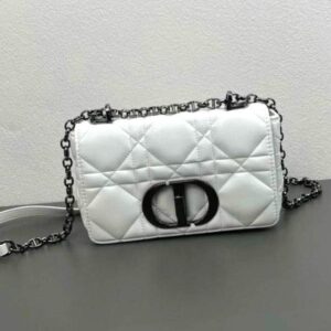 Design Lambskin Macrocannage Small Caro Bag Ivory - Dubai Fashion LUX