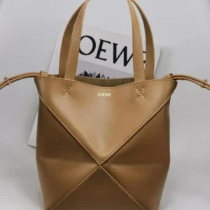Design Puzzle Fold Mini Smooth Leather Tote Bag - Dubai Fashion LUX