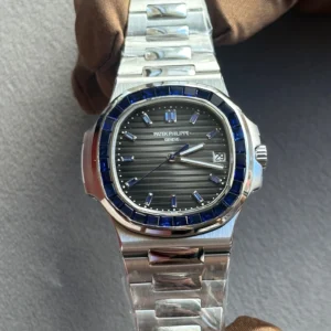 Patek Philippe Nautilus Platinum Blue Sapphire 5711/111P-001 - copywatchesdubai.com