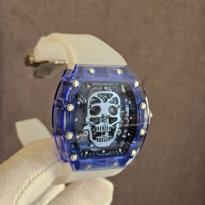 Richard Mille RM 52-04 Blue Sapphire Skull Tourbillon - copywatchesdubai.com