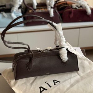 Buy Alaia Medium Le Teckel Chocolate Brown Leather Bag