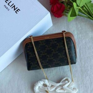 Buy Celine Clutch on Chain Triomphe canvas and Lambskin | Bags Dubai - Luxury Master Copy Dubai