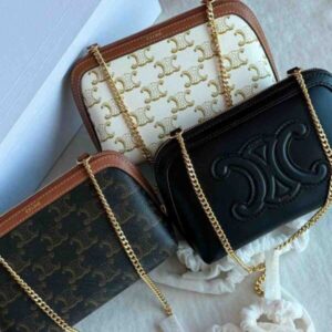 Buy Celine Clutch on Chain Triomphe canvas and Lambskin | Bags Dubai - Luxury Master Copy Dubai