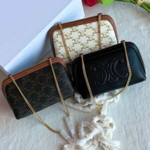 Buy Celine Clutch on Chain Triomphe canvas and Lambskin | Bags Dubai - Luxury Master Copy Dubai