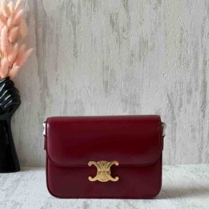 Buy Celine Triomphe Classique Light Burgundy Calfskin Bag | Dubai Luxury Items