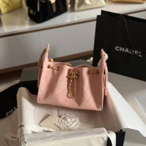 Buy Chanel 25 Mini Light Pink Quilted Caviar Leather Hobo Bag