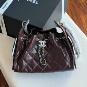 Buy Chanel 25 Small Hobo Burgundy Calfskin Leather