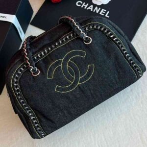 Buy Chanel Chain Bag Boston Denim CC Shoulder Silver Hardware | Bags Dubai - Luxury Master Copy Dubai