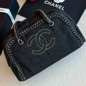 Buy Chanel Chain Bag Boston Denim CC Shoulder Silver Hardware | Bags Dubai - Luxury Master Copy Dubai