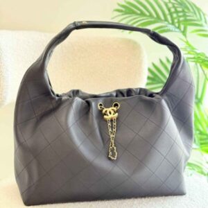 Buy Chanel Drawstring Bag 22 Soft Leather Gold Tone Metal |Bags Dubai - Luxury Master Copy Dubai