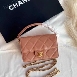 Buy Chanel Flap Bag With Top Handle Mini Caviar Quilted |Bags Dubai - Luxury Master Copy Dubai