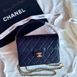 Buy Chanel Flap Bag With Top Handle Mini Caviar Quilted |Bags Dubai - Luxury Master Copy Dubai