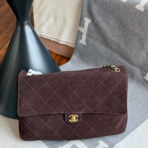 Buy Chanel Souplissimo Maxi Flap Bag Dark Brown Suede Calfskin