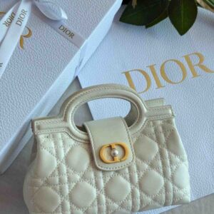 Buy Dior Jolie Mini Bag Light Beige Cannage Lambskin | Dubai Luxury Items