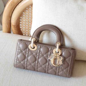 Buy Dior Lady D-Joy Small Warm Taupe Cannage Lambskin |Dubai Luxury Items