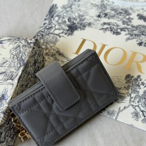 Buy Dior Lady Dior Card Holder Jasmine Grey | Dubai Luxury Items