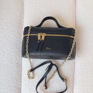 Buy Dior Trianon Soft Vanity Mini Bag Black Lambskin