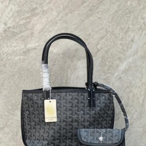 Buy Goyard Anjou Mini Tote Bag Dark Grey Goyardine Canvas