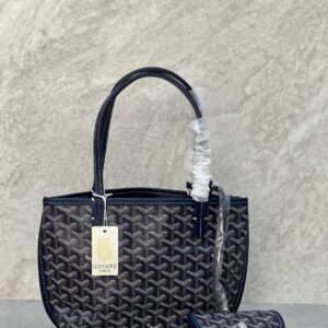 Buy Goyard Anjou Mini Tote Bag Navy Goyardine Canvas