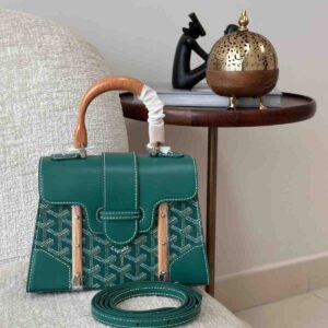 Buy Goyard Saïgon Structure Mini Bag Green Goyardine Canvas