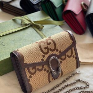 Buy Gucci Dionysus Jumbo Wallet Brown GG Textured