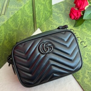 Buy Gucci GG Marmont Mini Camera Bag Black Calfskin