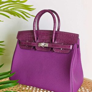 Buy Hermes Birkin 25 Purple Crocodile & Togo Leather