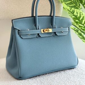 Buy Hermes Birkin 25CM Bleu Jean Togo Leather Handbag