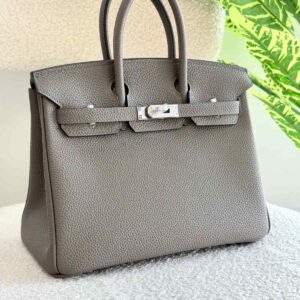 Buy Hermes Birkin 25CM Gris Etain Togo Leather Handbag
