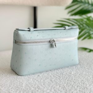 Buy Loro Piana Extra Pocket L19 Pastel Blue Ostrich Pouch