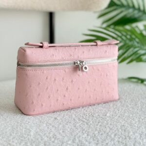 Buy Loro Piana Extra Pocket L19 Pink Ostrich Pouch