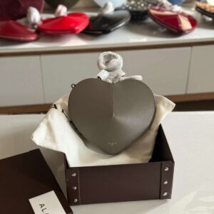 Buy Now Premium Alaia Le Coeur Taupe Calfskin Suede Bag