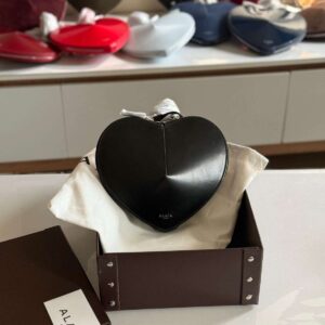 Buy Premium Alaia Le Coeur Black Calfskin Suede Leather Bag